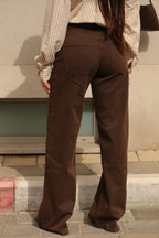 de Perfect Straight Jeans Brown