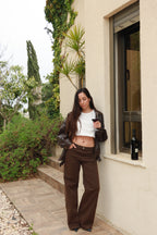 de Perfect Straight Jeans Brown